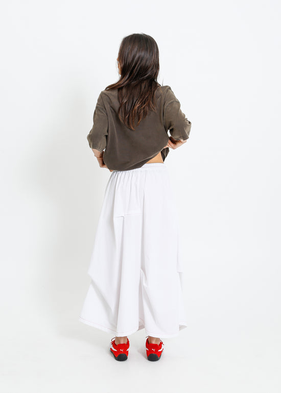 NORA SKIRT / WHITE-RED