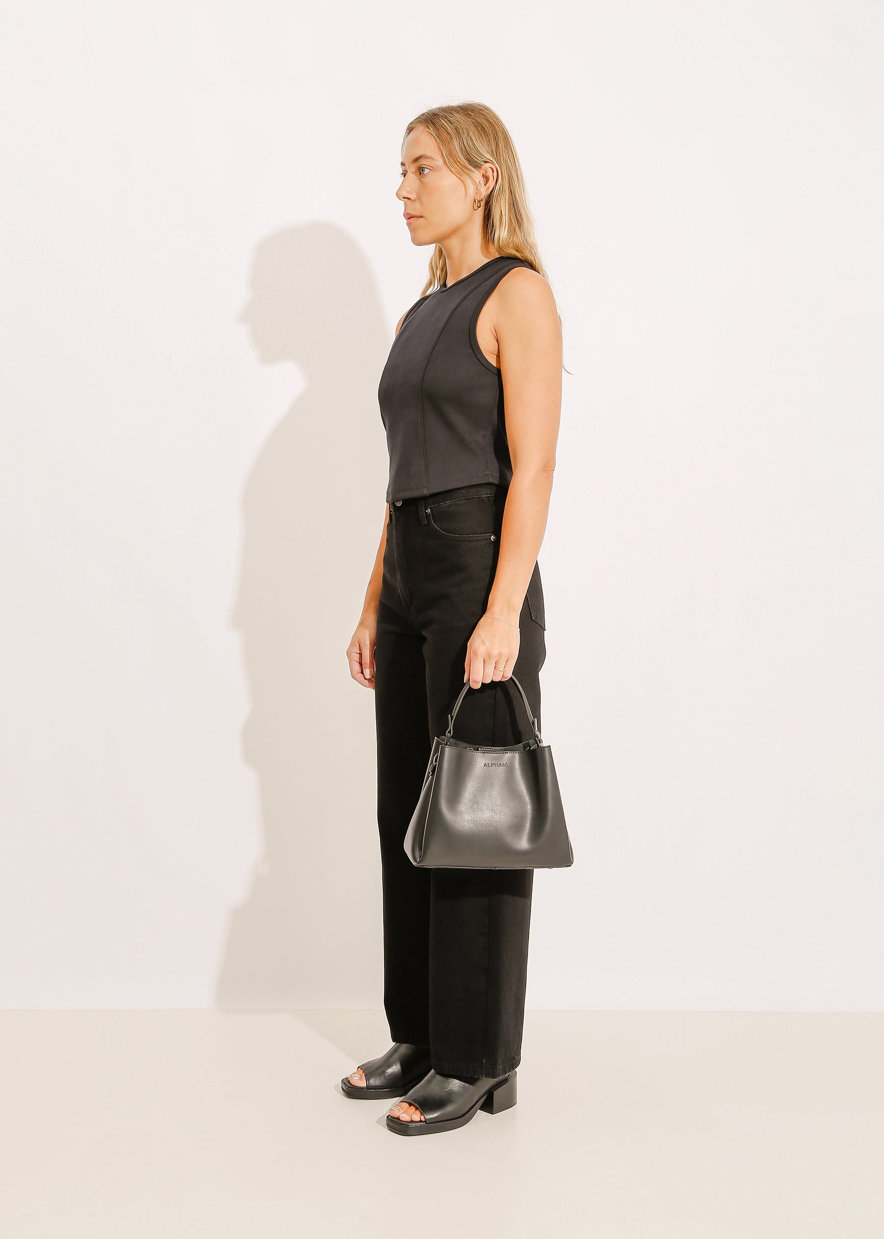 Addison large pebbled top leather tote