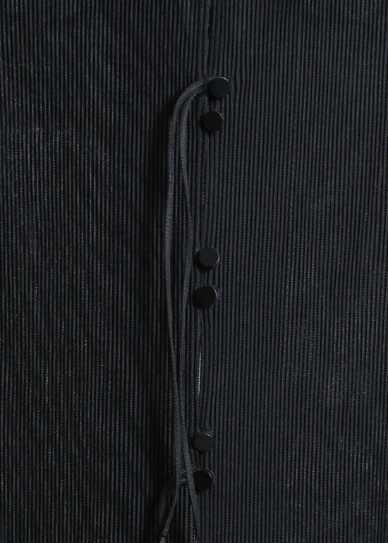 ORLANDO PLEAT SHIRT / BLACK
