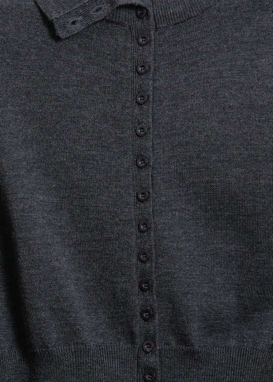 VALETTA KNIT CARDI / CHARCOAL