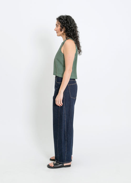 LESLIE TOP / GREEN-GREY
