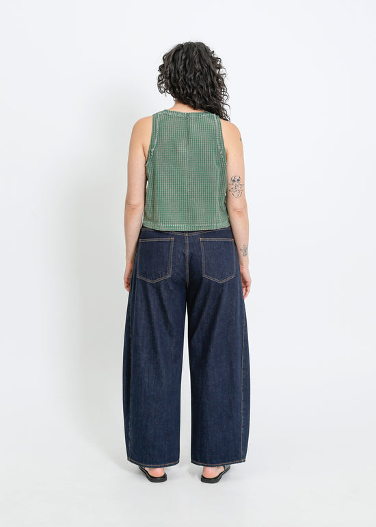 LESLIE TOP / GREEN-GREY