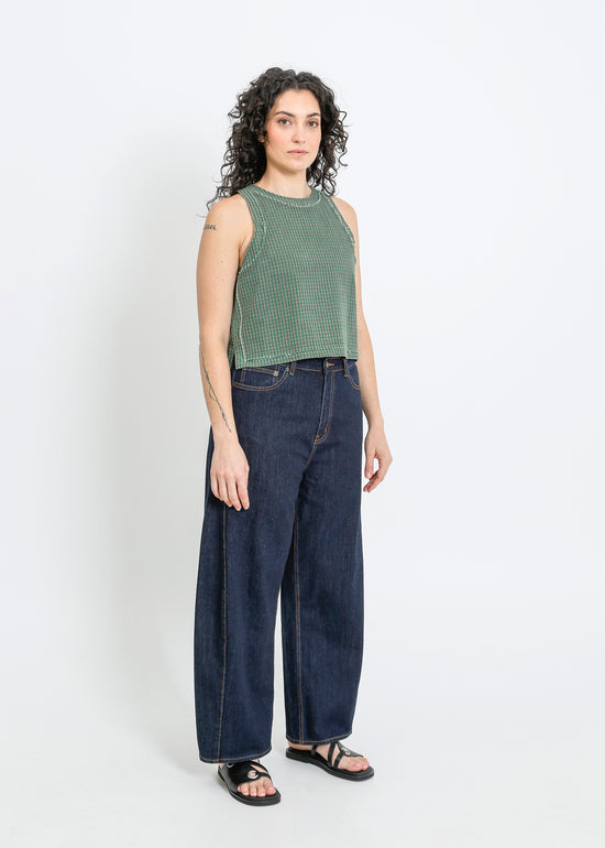 LESLIE TOP / GREEN-GREY