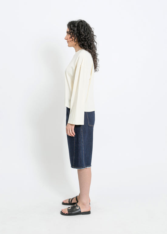 WEAVER LONG SLEEVE TEE / CREAM
