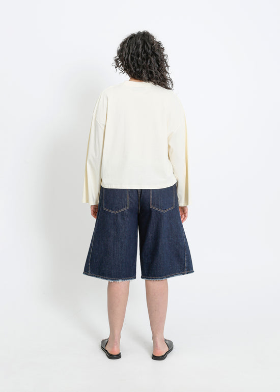 WEAVER LONG SLEEVE TEE / CREAM