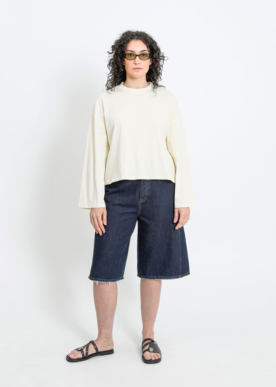 WEAVER LONG SLEEVE TEE / CREAM