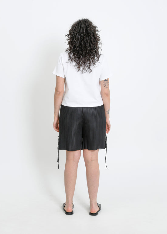 SILVANA PLEAT SHORT / BLACK