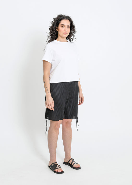 SILVANA PLEAT SHORT / BLACK