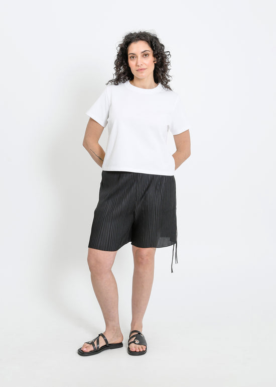 SILVANA PLEAT SHORT / BLACK
