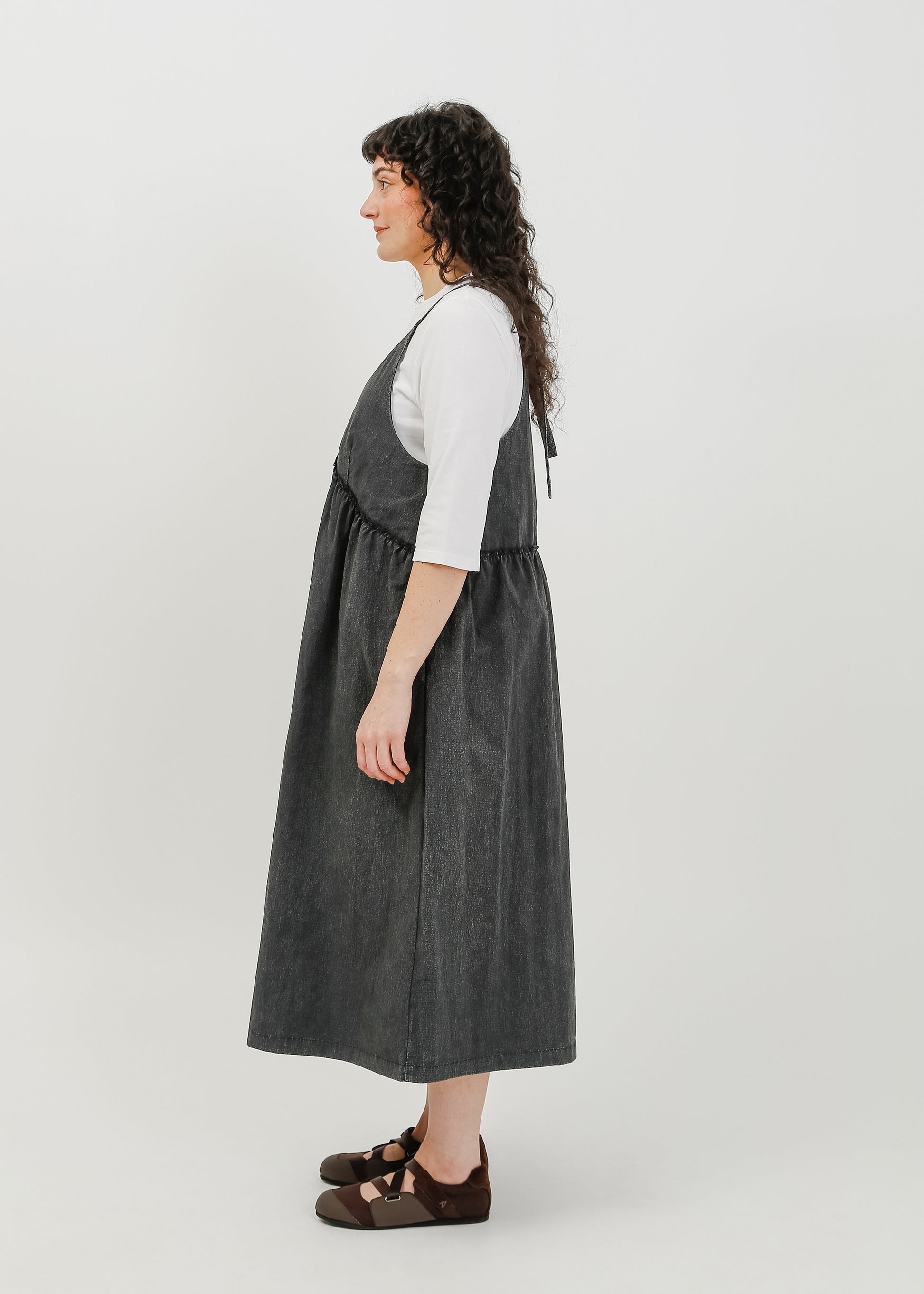 Roy Pinafore Dress / Washed Charcoal - 
Washed Charcoal (image 8)