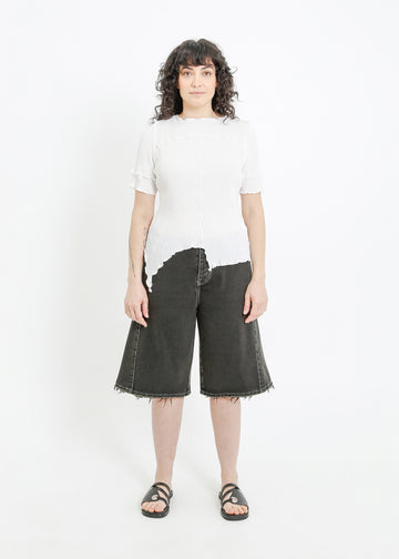 WALKER PLEAT TOP / WHITE