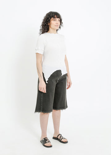 WALKER PLEAT TOP / WHITE