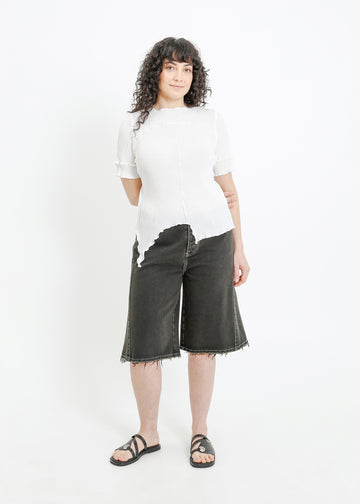 WALKER PLEAT TOP / WHITE