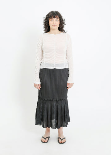 ARIA PLEAT SKIRT / BLACK