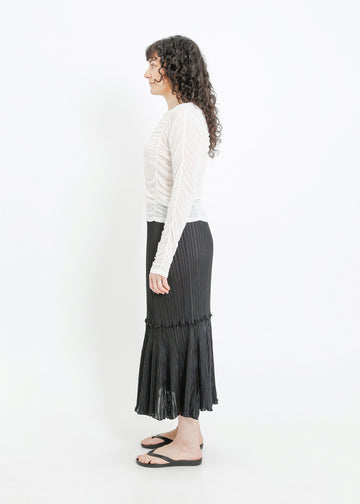 ARIA PLEAT SKIRT / BLACK