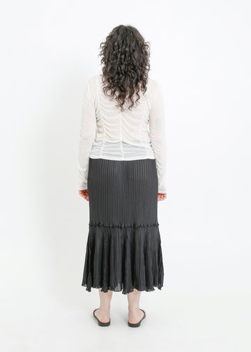 ARIA PLEAT SKIRT / BLACK