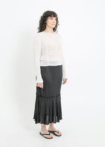 ARIA PLEAT SKIRT / BLACK