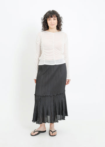 ARIA PLEAT SKIRT / BLACK