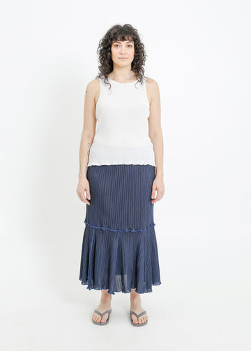 ARIA PLEAT SKIRT / NAVY
