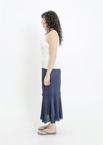ARIA PLEAT SKIRT / NAVY