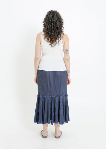 ARIA PLEAT SKIRT / NAVY