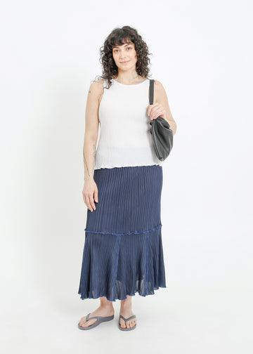 ARIA PLEAT SKIRT / NAVY