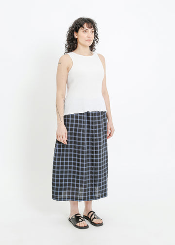 LINDSAY SKIRT / BLACK-TEAL