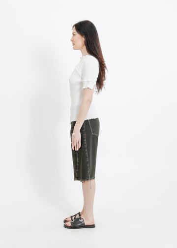WALKER PLEAT TOP / WHITE