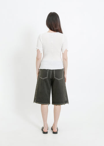 WALKER PLEAT TOP / WHITE