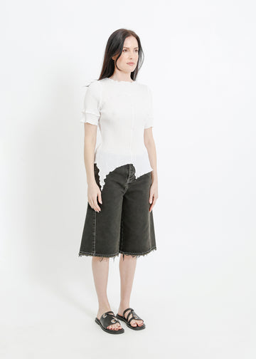 WALKER PLEAT TOP / WHITE