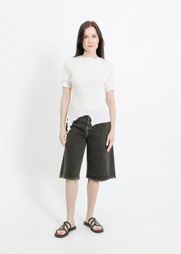 WALKER PLEAT TOP / WHITE