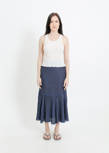 ARIA PLEAT SKIRT / NAVY