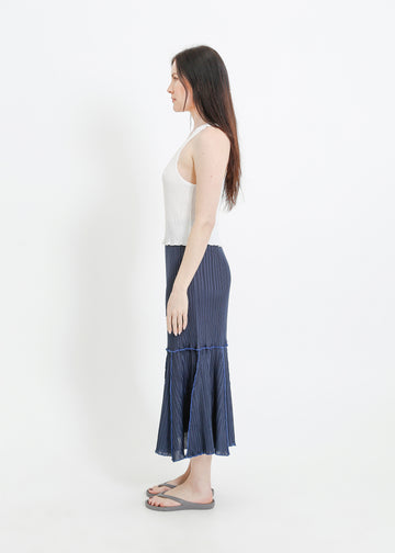 ARIA PLEAT SKIRT / NAVY