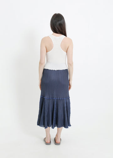 ARIA PLEAT SKIRT / NAVY