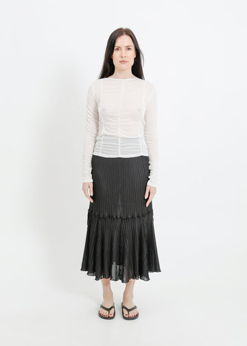 ARIA PLEAT SKIRT / BLACK