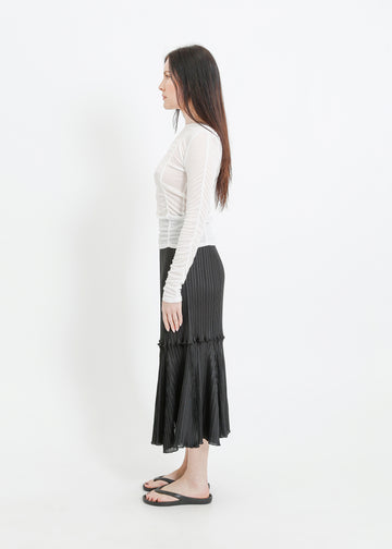 ARIA PLEAT SKIRT / BLACK