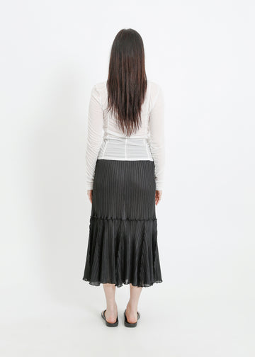 ARIA PLEAT SKIRT / BLACK
