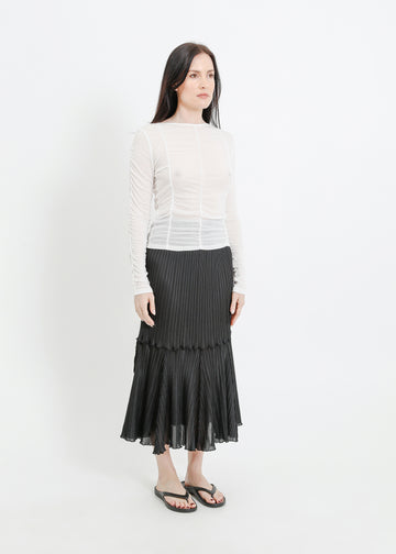 ARIA PLEAT SKIRT / BLACK