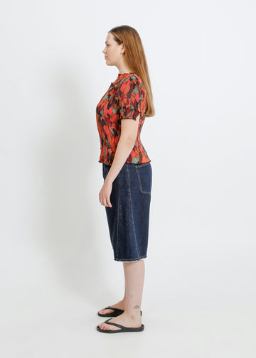 WALKER PLEAT TOP / PEONY PARADE