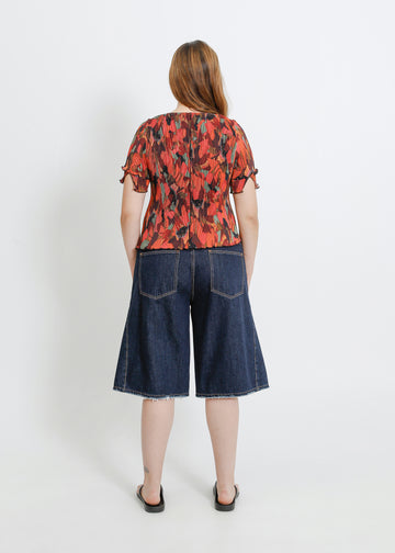 WALKER PLEAT TOP / PEONY PARADE