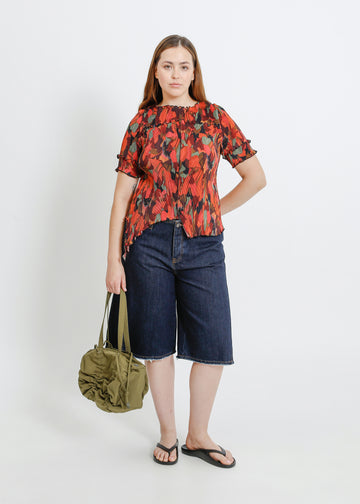 WALKER PLEAT TOP / PEONY PARADE