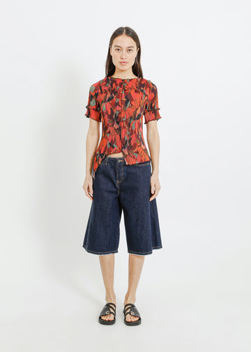 WALKER PLEAT TOP / PEONY PARADE