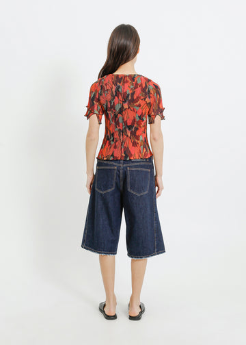 WALKER PLEAT TOP / PEONY PARADE