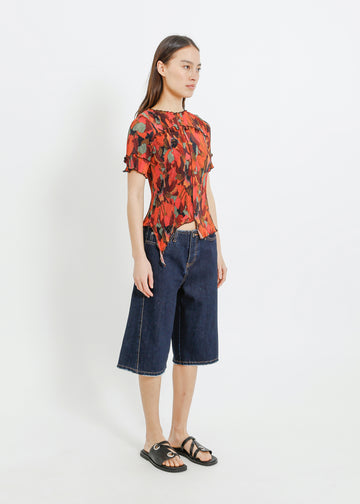 WALKER PLEAT TOP / PEONY PARADE