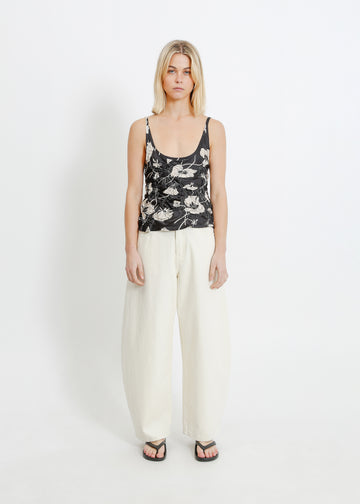DANSON CAMI / FRAGILE BLOOMS - BLACK-CREAM
