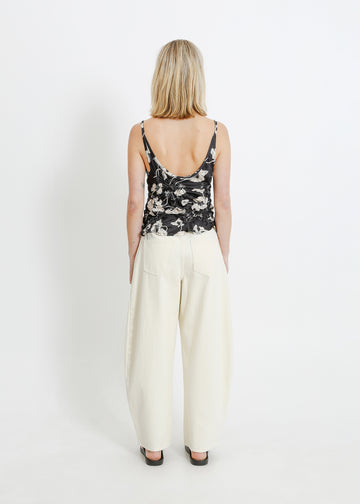 DANSON CAMI / FRAGILE BLOOMS - BLACK-CREAM