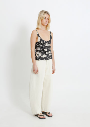 DANSON CAMI / FRAGILE BLOOMS - BLACK-CREAM
