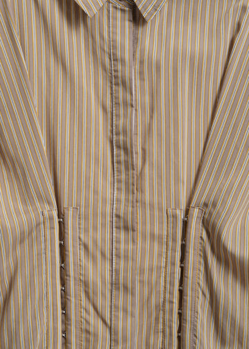 Verity Shirt Dress / Mocha-Yellow-White-Black