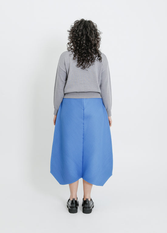 CHET PLEAT SKIRT / BLUE