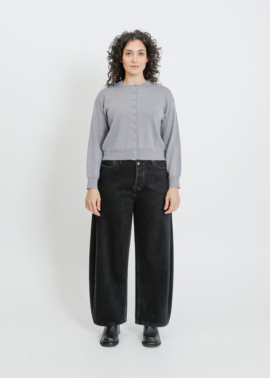 LOLA KNIT CARDI / GREY MARLE